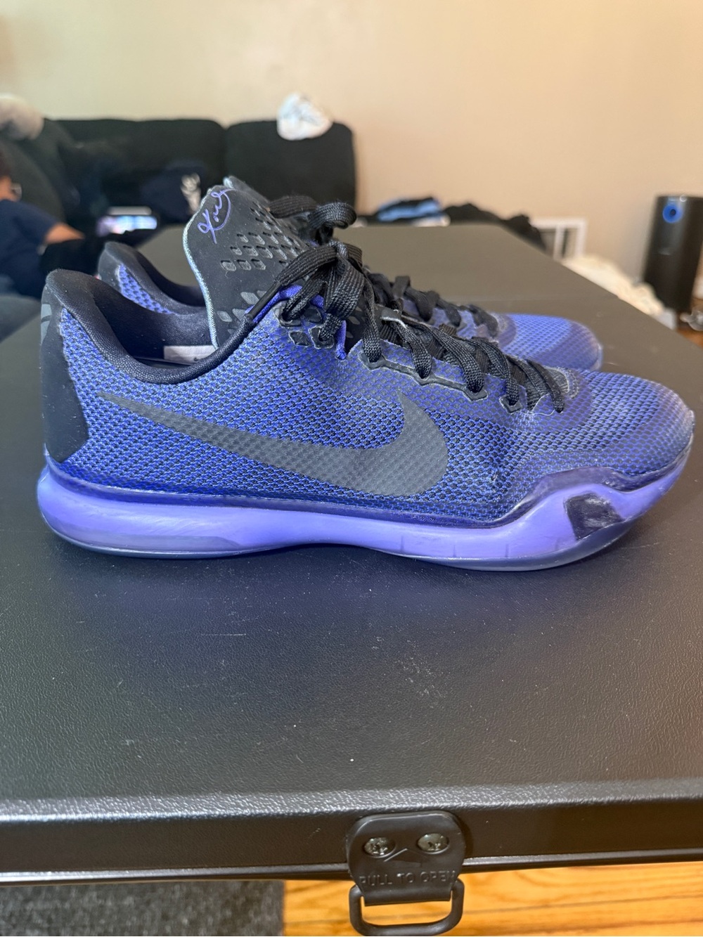 Nike Men's Kobe X Shoes - Purple & Black Size 11.5